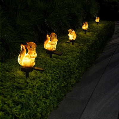 Lampe Solaire Écureuil LED Décorative Jardin – écureuil décoratif posé au jardin