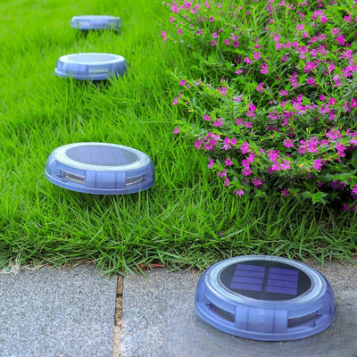 Lampe encastrable solaire LED jardin fleuri jour