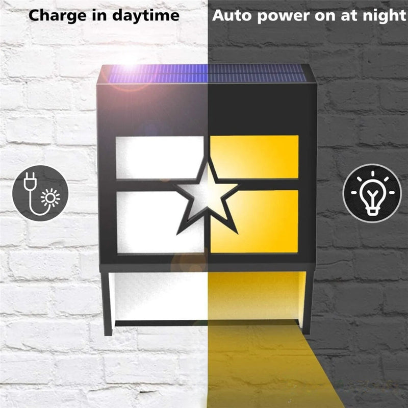 Applique solaire décorative étoile LED murale jardin