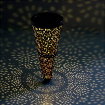 Lampe Solaire Fer Forgé à Planter Jardin Extérieur