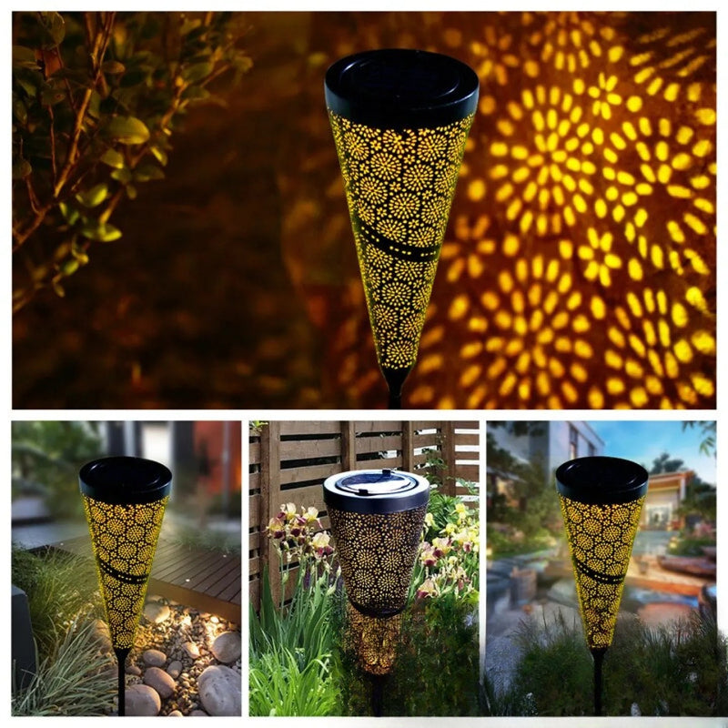 Lampe Solaire Fer Forgé à Planter Jardin Extérieur