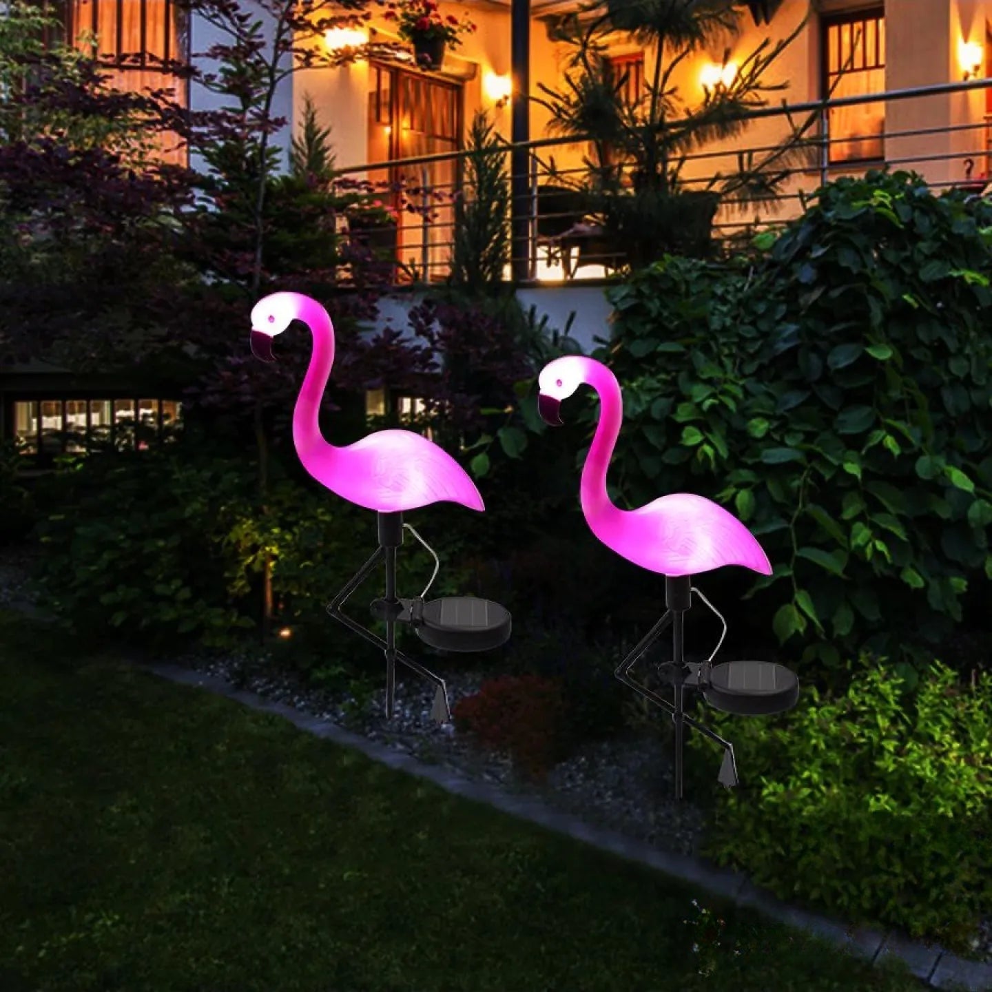 Flamant Rose Solaire Extérieur Décoratif Lumineux