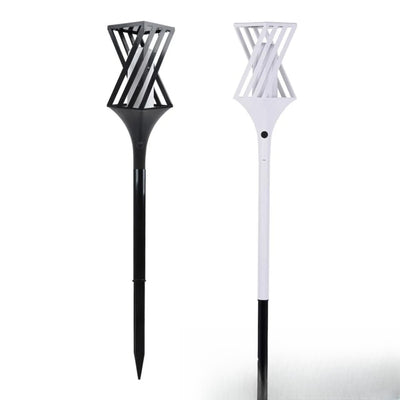 Flambeau solaire effet flamme noir et blanc