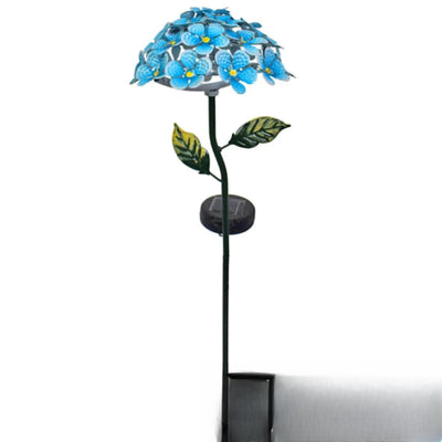 Fleur solaire hortensia coloris bleu