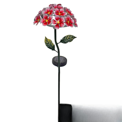 Fleur solaire hortensia coloris rouge