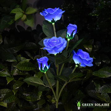 Fleur Solaire Rose Lumineuse Décorative à Planter