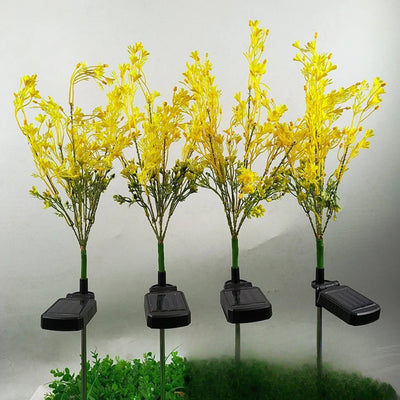 Fleur Solaire de Jardin à Planter Lumineuse – éclairage LED allumé de nuit