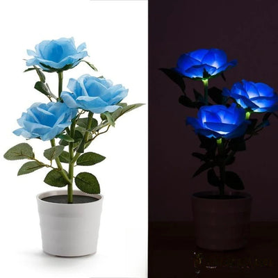 Fleur solaire rose décorative coloris bleu
