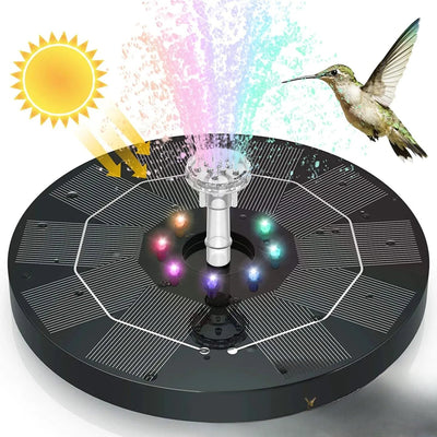 Fontaine solaire lumineuse flottante LED pour bassin