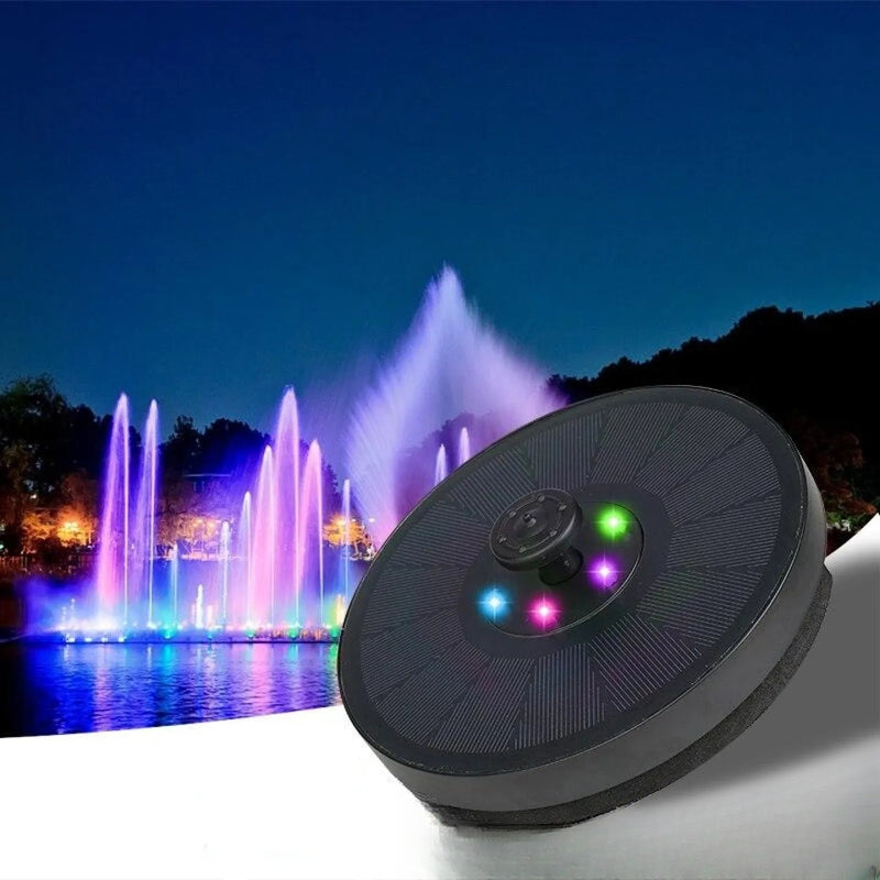 Fontaine solaire flottante LED couleur changeante pour jardin