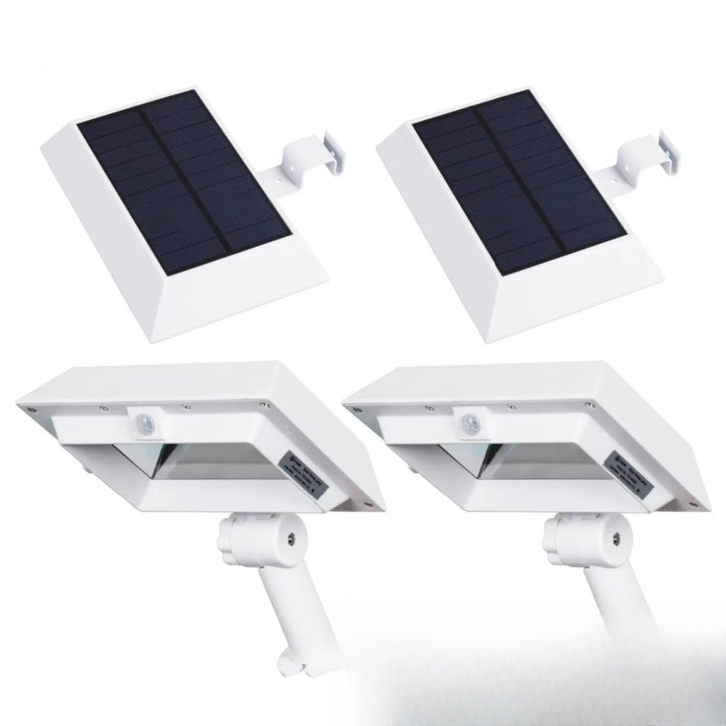 Lampe solaire puissante de gouttière carrée blanche