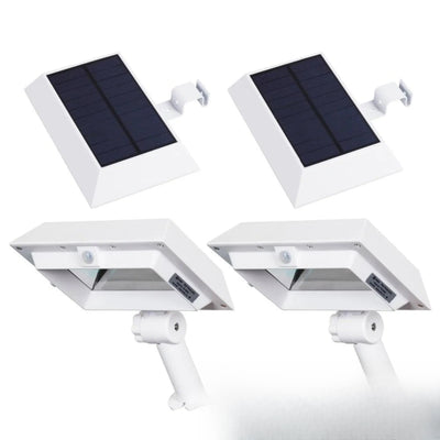 Lampe solaire puissante de gouttière carrée blanche
