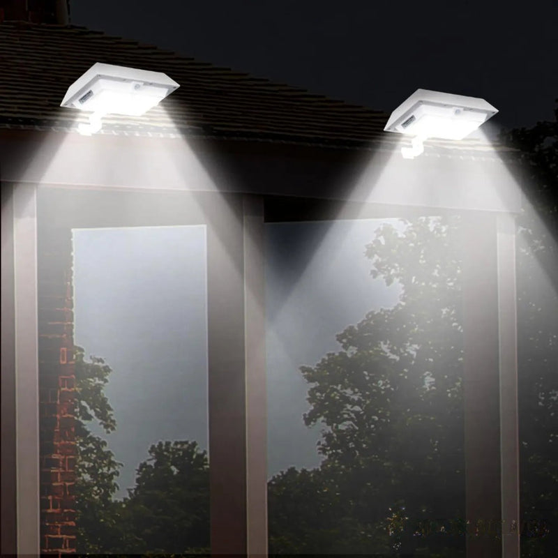 Lampe solaire puissante de gouttière carrée blanche