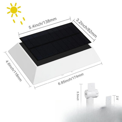 Dimensions de la lampe solaire de gouttière carrée