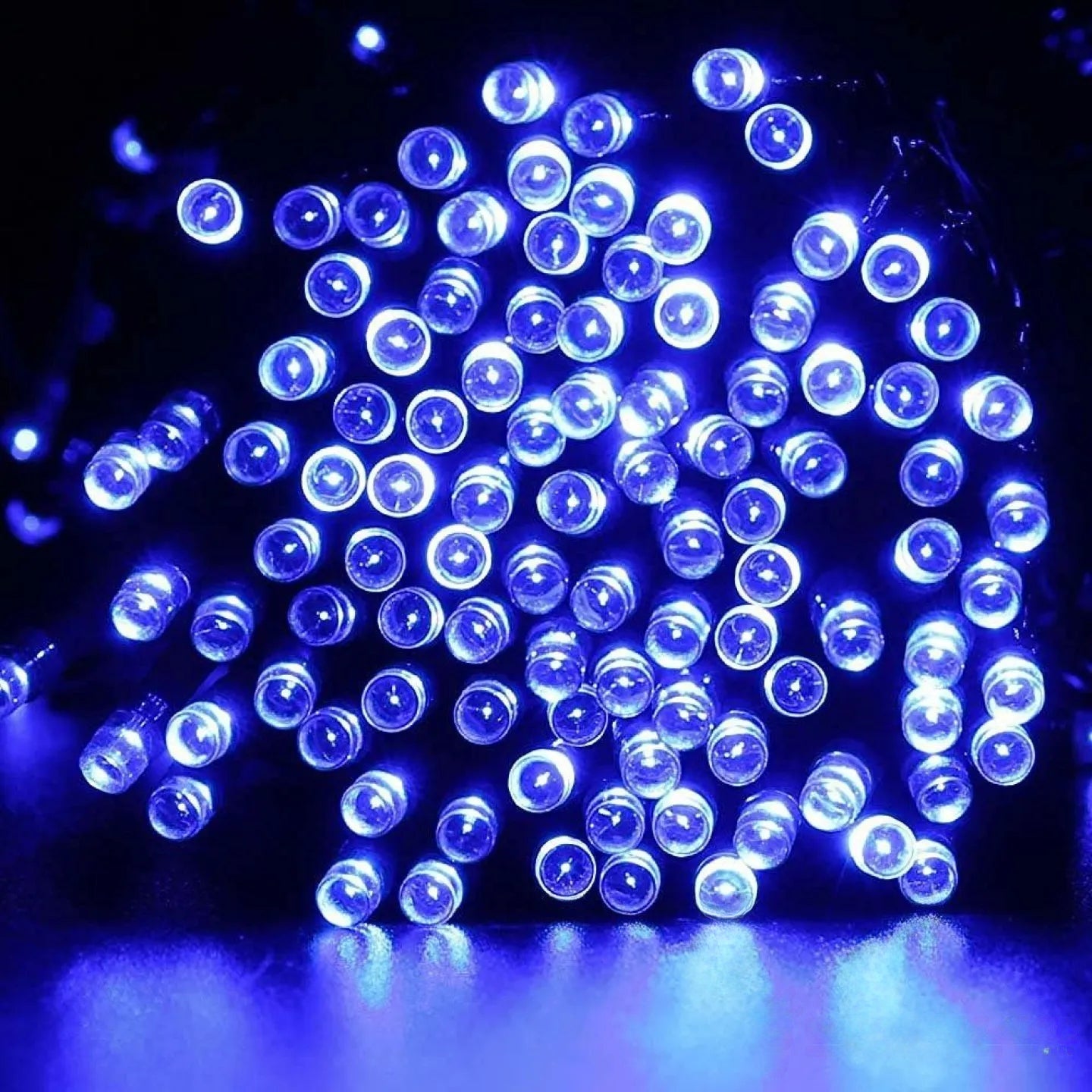 Guirlande Solaire LED Bleu 22m pour Jardin