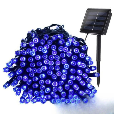 Guirlande Solaire LED Bleu 22m pour Jardin – guirlande suspendue dans le jardin