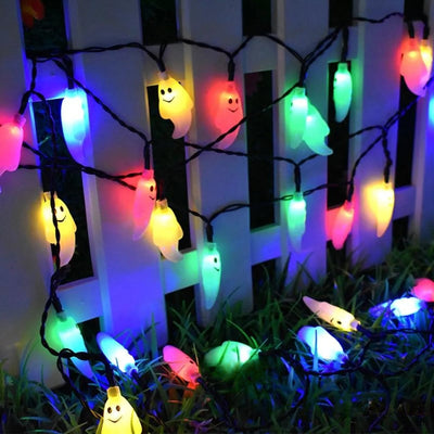 Guirlande Solaire Fantôme LED Multicolore Halloween