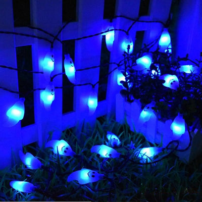 Guirlande Solaire Fantôme LED Bleu Halloween