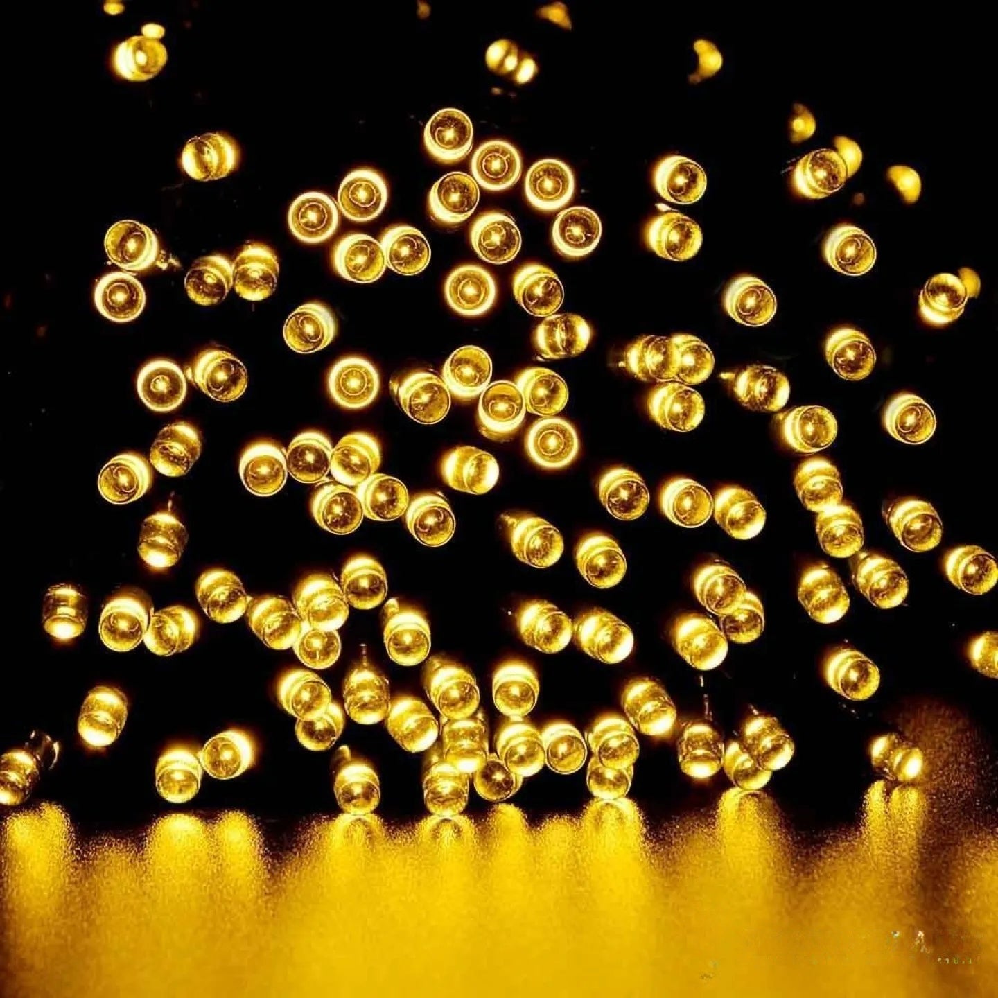 Guirlande Solaire LED Jaune 22m pour Jardin