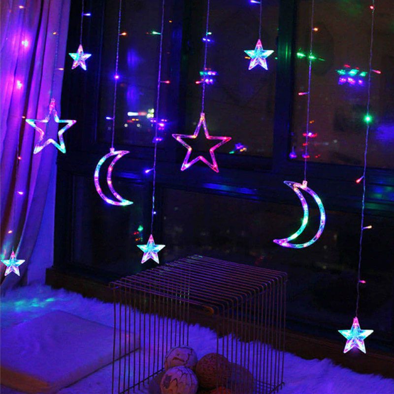 Guirlande solaire étoiles multicolore