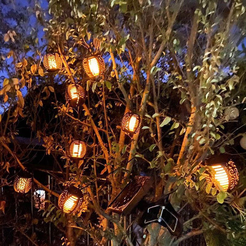 Guirlande solaire guinguette effet flamme