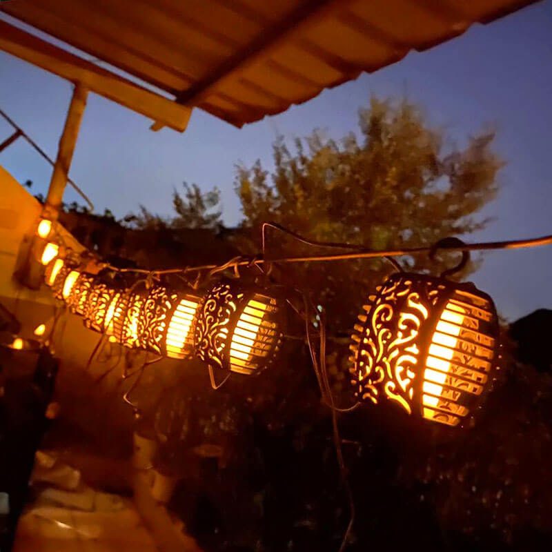 Guirlande solaire guinguette effet flamme