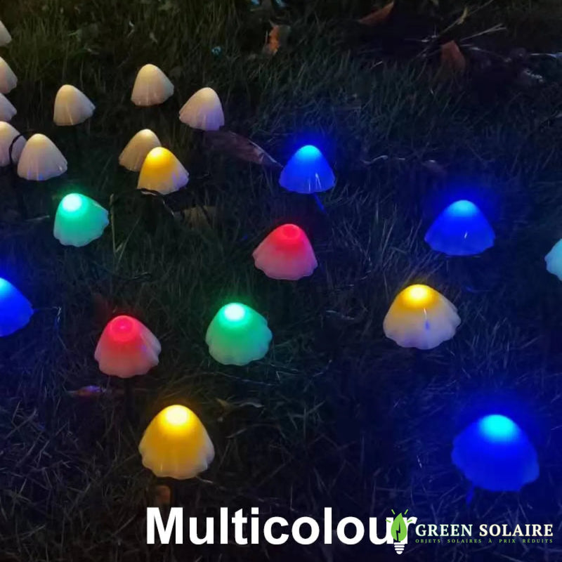 GUIRLANDE LUMINEUSE SOLAIRE CHAMPIGNON