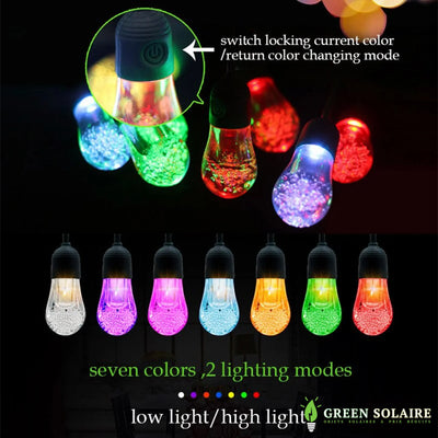 GUIRLANDE SOLAIRE AMPOULE LED COULEUR CHANGEANTE