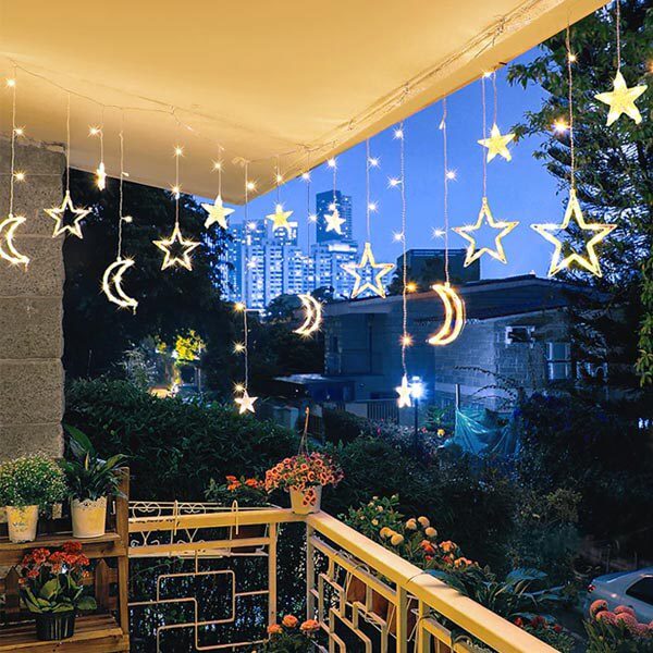 Guirlande solaire étoiles multicolore