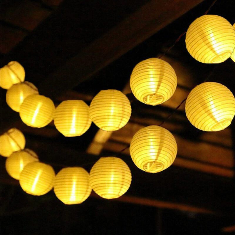 Guirlande solaire lampion chinois