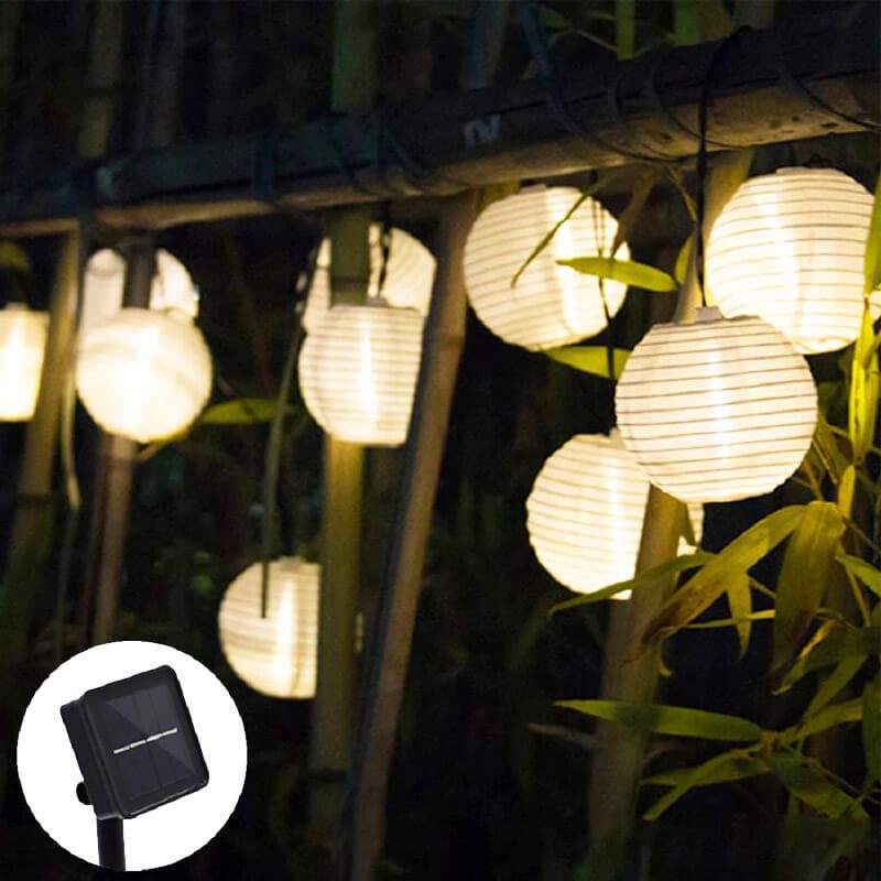 Guirlande solaire lampion chinois
