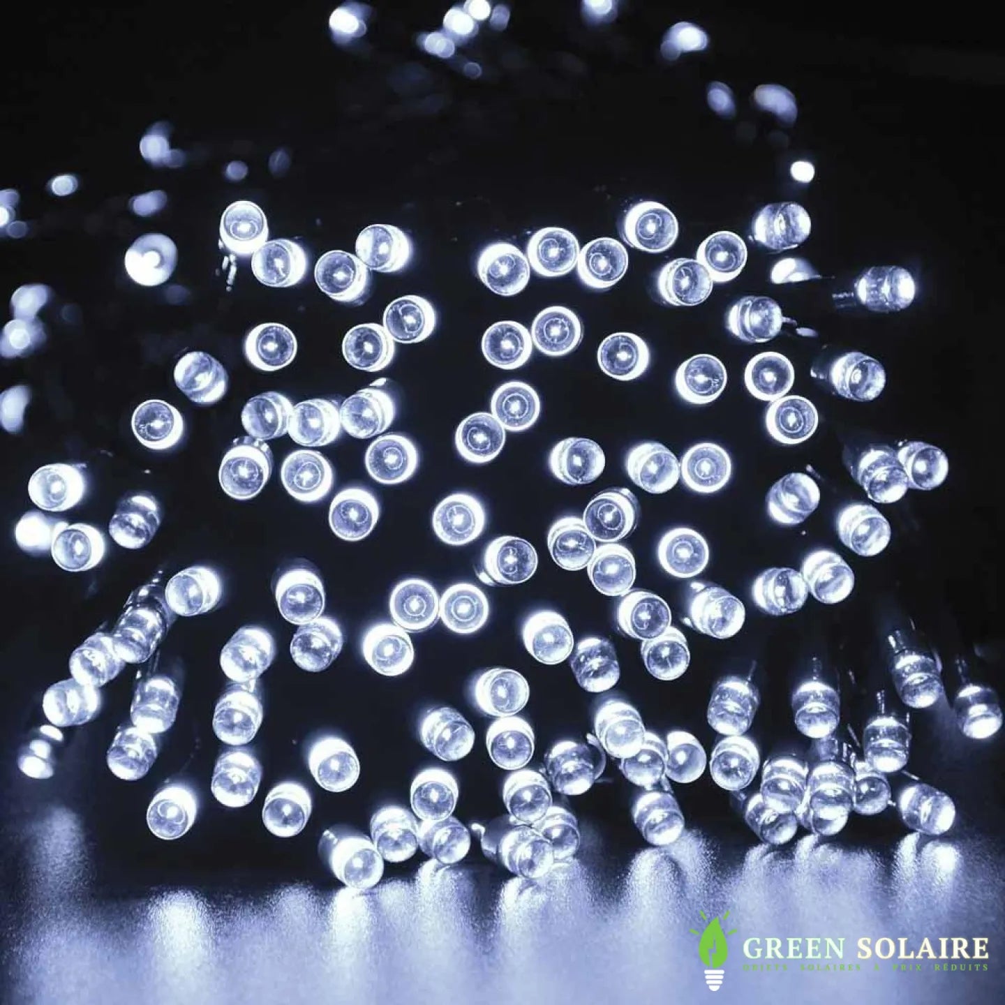 GUIRLANDE SOLAIRE LED BLANC 22M