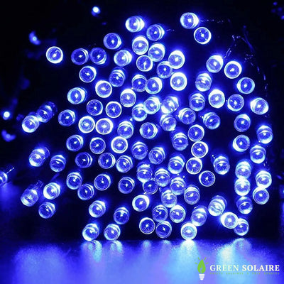 GUIRLANDE SOLAIRE LED BLEU 22M