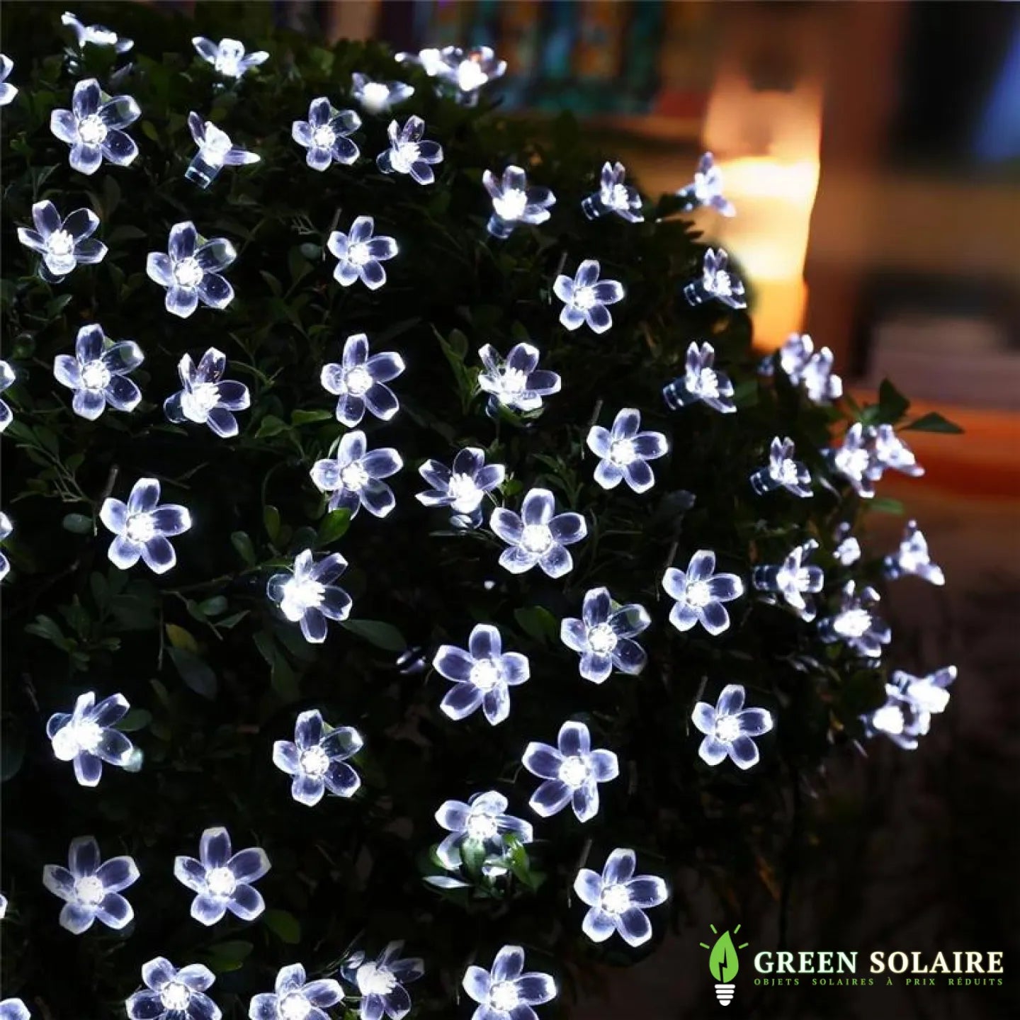 GUIRLANDE SOLAIRE LED FLEURS 7M