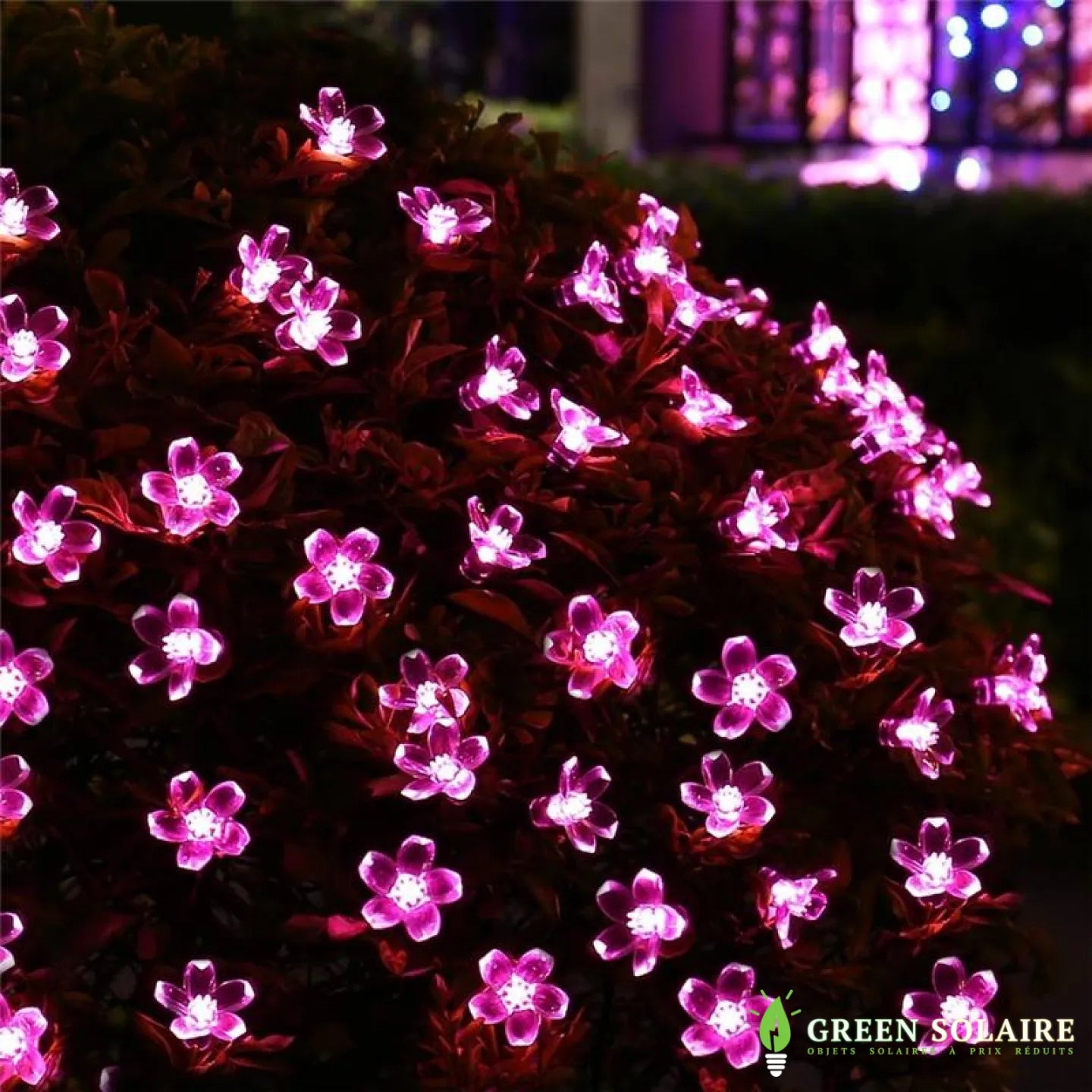 GUIRLANDE SOLAIRE LED FLEURS 7M