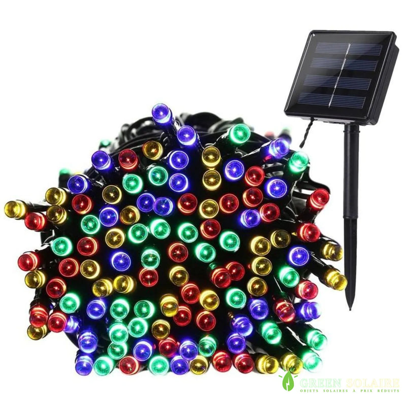 GUIRLANDE SOLAIRE LED MULTICOLORE 22M