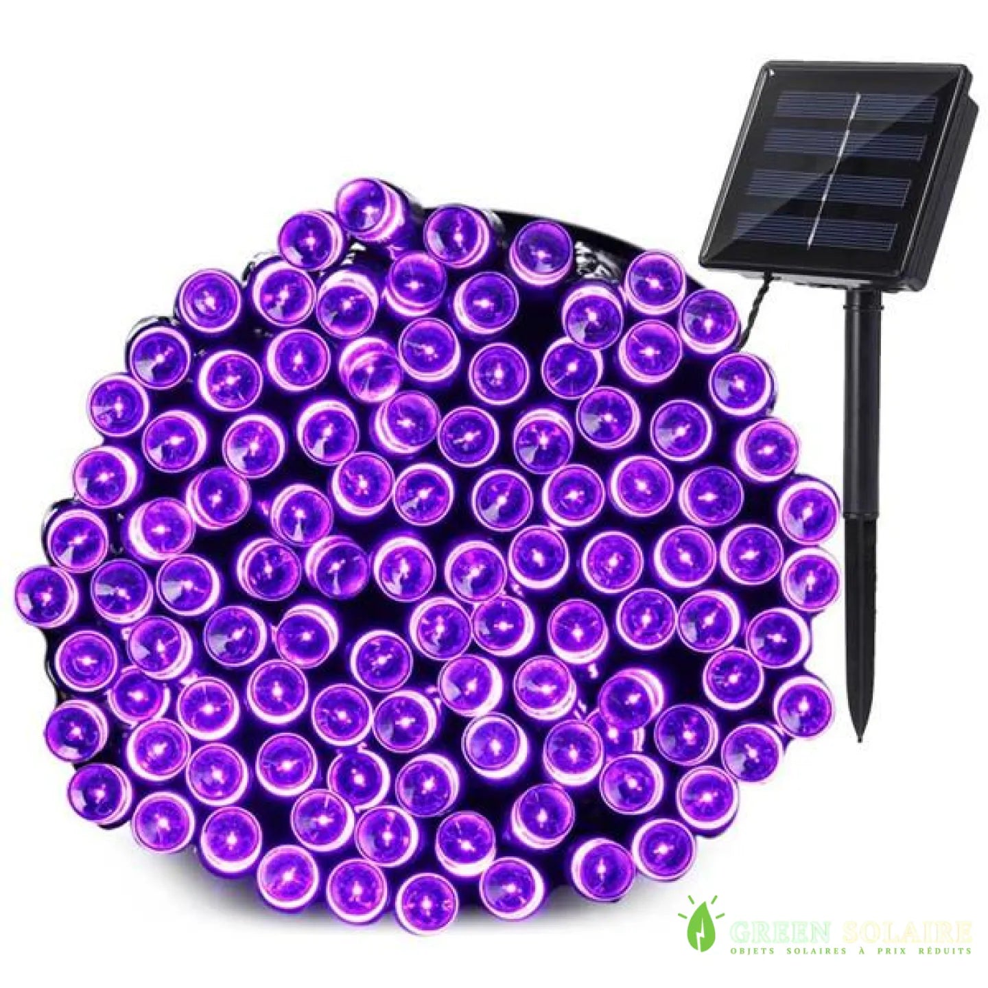 GUIRLANDE SOLAIRE LED VIOLET 22M