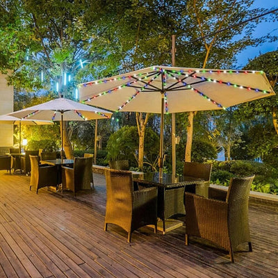 Guirlande Solaire pour Parasol LED Extérieure Étanche