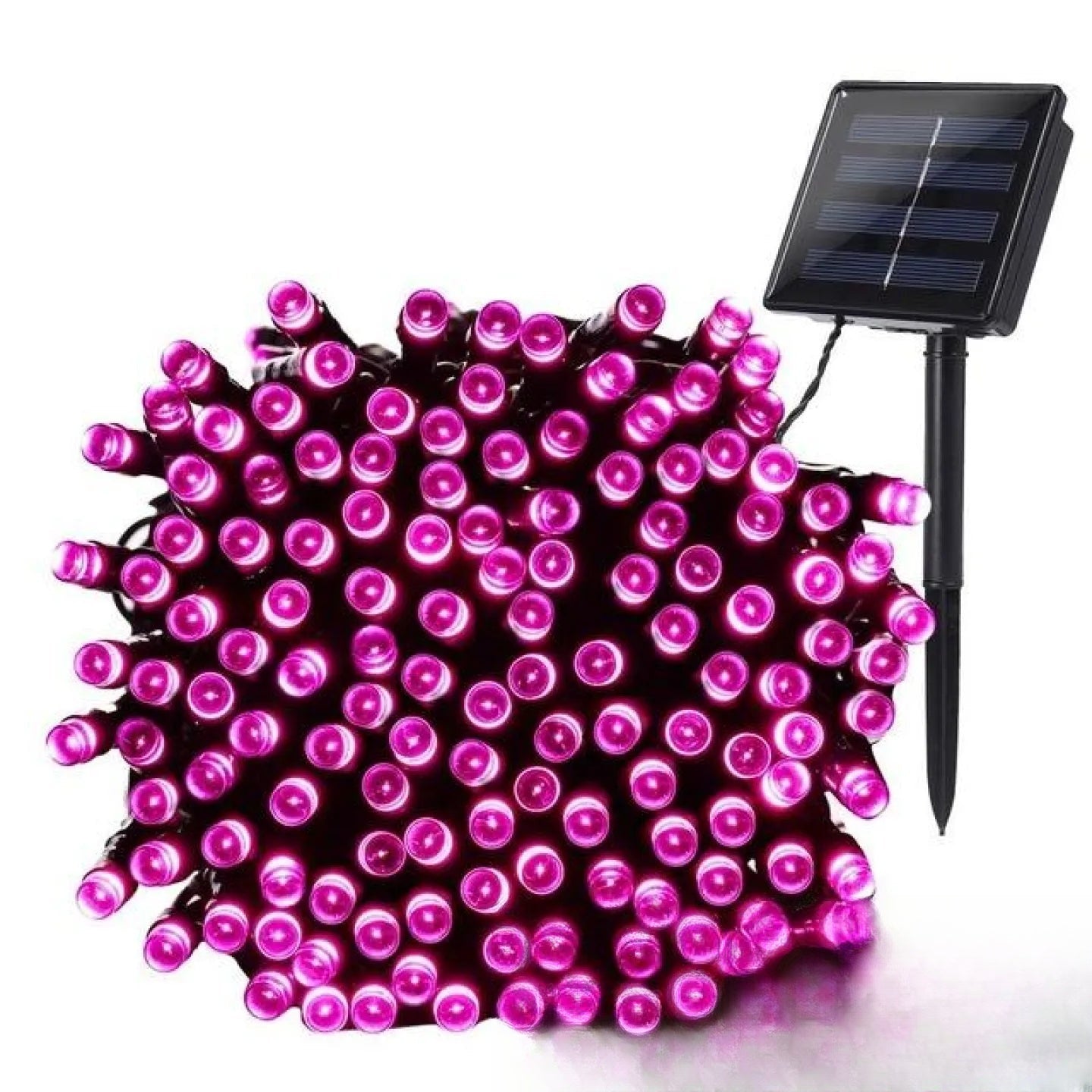 Guirlande Solaire LED Rose 22m pour Jardin