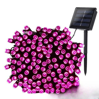 Guirlande Solaire LED Rose 22m pour Jardin