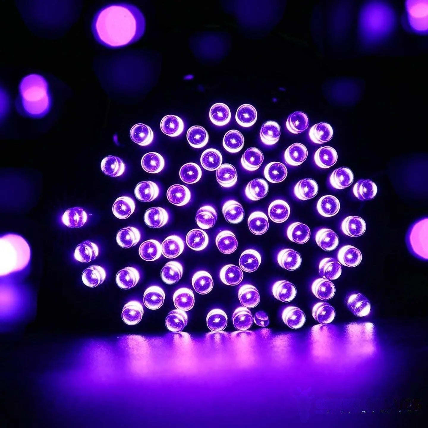 Guirlande Solaire LED Violet 22m pour Jardin