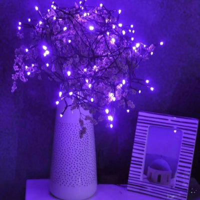 Guirlande Solaire LED Violet 22m pour Jardin – guirlande suspendue dans le jardin