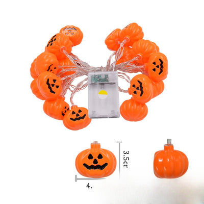 Guirlande Solaire Halloween Citrouille LED Visage 1