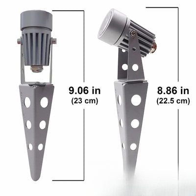 Dimensions du spot solaire Hélios en aluminium