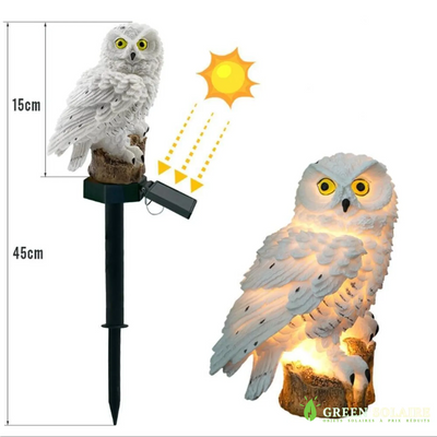 Hibou solaire jardin