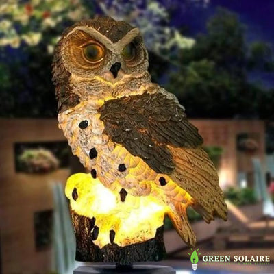 Hibou solaire jardin