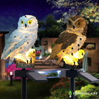 Hibou solaire jardin