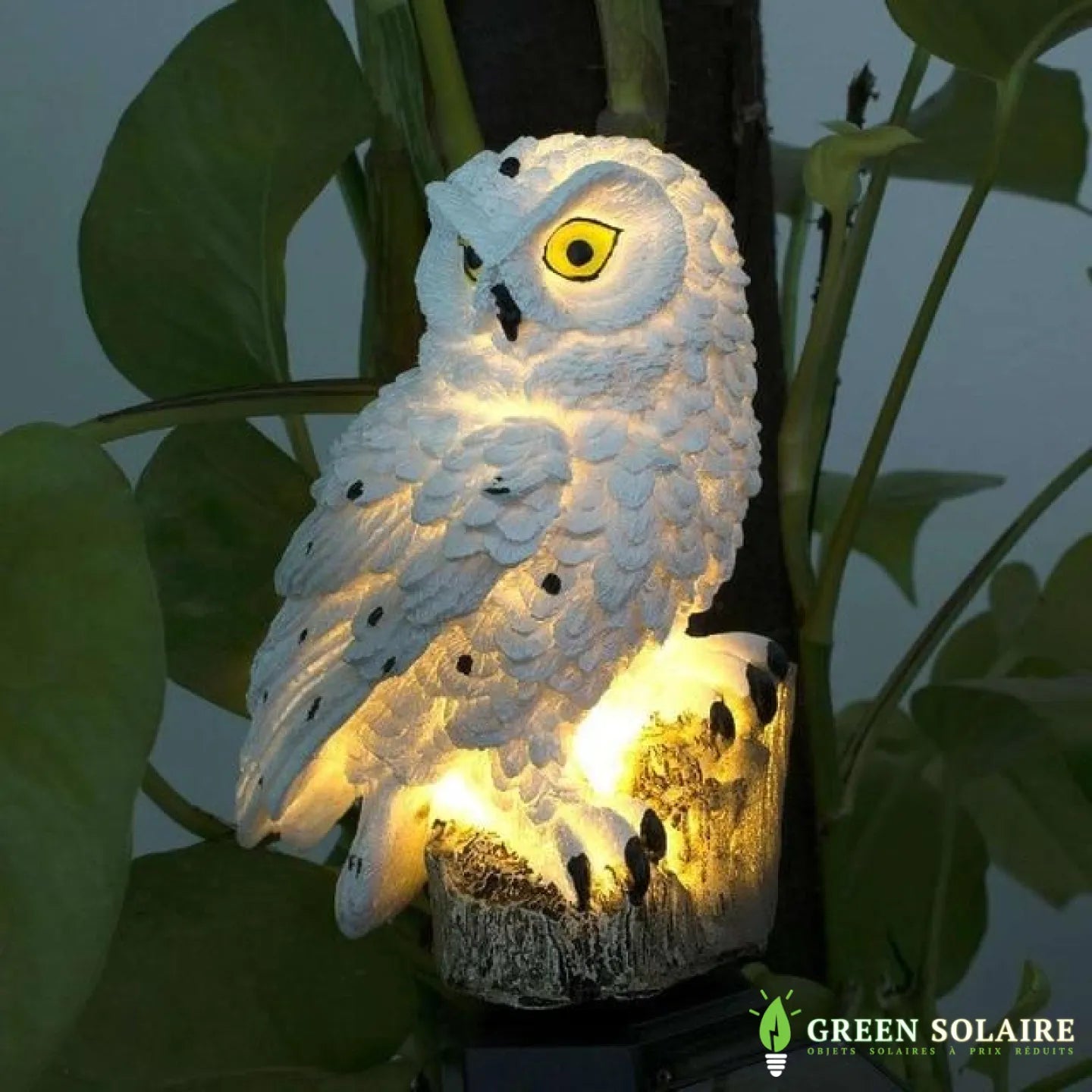 Hibou solaire jardin