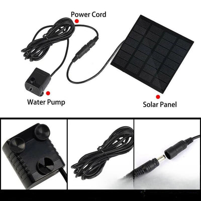 Jet d'eau solaire composants pompe panneau et buses