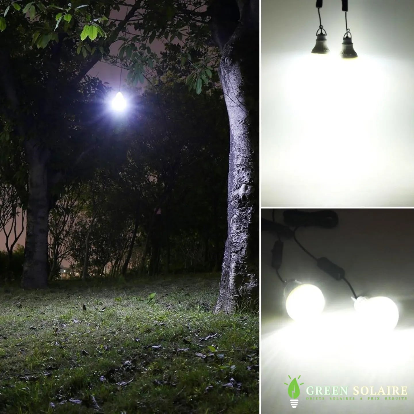 Kit Éclairage LED avec Panneau Solaire Extérieur ou Intérieur